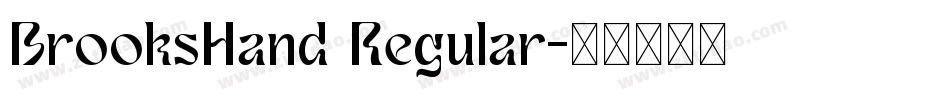 BrooksHand Regular字体转换
